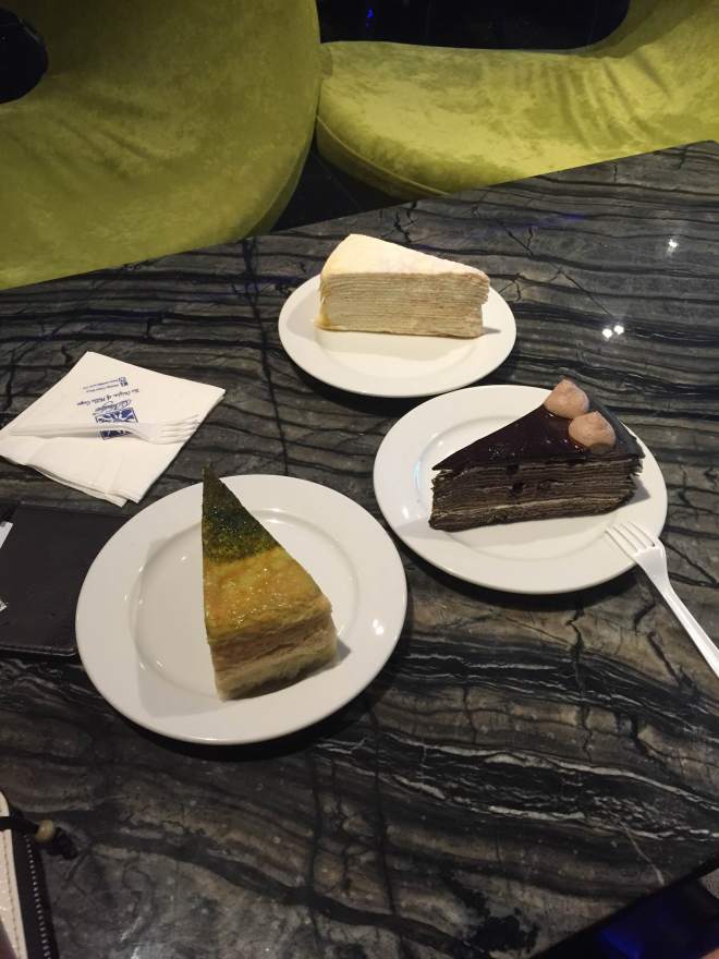 Lemon & cheese, matcha and black chocolate