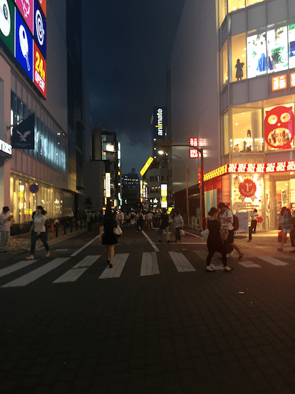 Animate signboard in the distance like a UFO I would wave to to get it to come closer