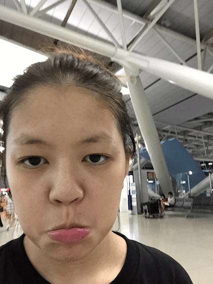 Sad face at airport means sad right